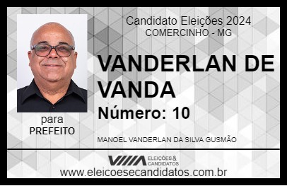 Candidato VANDERLAN DE VANDA 2024 - COMERCINHO - Eleições