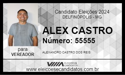 Candidato ALEX CASTRO 2024 - DELFINÓPOLIS - Eleições