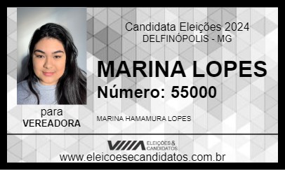 Candidato MARINA LOPES 2024 - DELFINÓPOLIS - Eleições