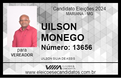 Candidato UILSON MONEGO 2024 - MARIANA - Eleições