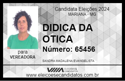 Candidato DIDICA DA OTICA 2024 - MARIANA - Eleições