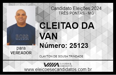 Candidato CLEITAO DA VAN 2024 - TRÊS PONTAS - Eleições