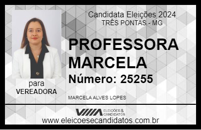 Candidato PROFESSORA MARCELA 2024 - TRÊS PONTAS - Eleições