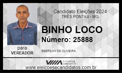 Candidato BINHO LOCO 2024 - TRÊS PONTAS - Eleições