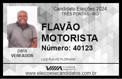 Candidato FLAVÃO MOTORISTA 2024 - TRÊS PONTAS - Eleições