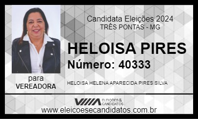 Candidato HELOISA PIRES 2024 - TRÊS PONTAS - Eleições