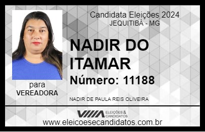 Candidato NADIR DO ITAMAR 2024 - JEQUITIBÁ - Eleições