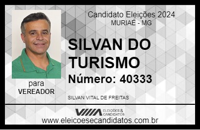 Candidato SILVAN VITAL DO TURISMO 2024 - MURIAÉ - Eleições