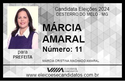 Candidato MÁRCIA AMARAL 2024 - DESTERRO DO MELO - Eleições