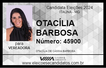 Candidato OTACÍLIA BARBOSA 2024 - ITAÚNA - Eleições