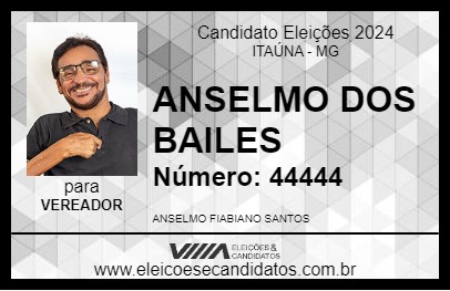 Candidato ANSELMO DOS BAILES 2024 - ITAÚNA - Eleições