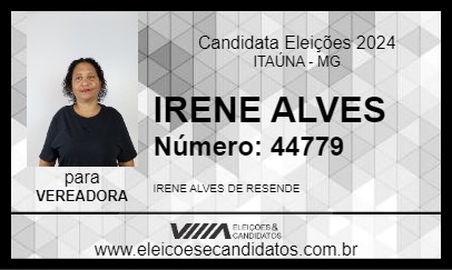 Candidato IRENE ALVES 2024 - ITAÚNA - Eleições