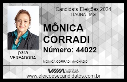 Candidato MÔNICA CORRADI 2024 - ITAÚNA - Eleições