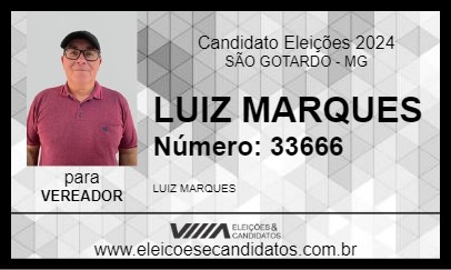 Candidato LUIZ MARQUES 2024 - SÃO GOTARDO - Eleições