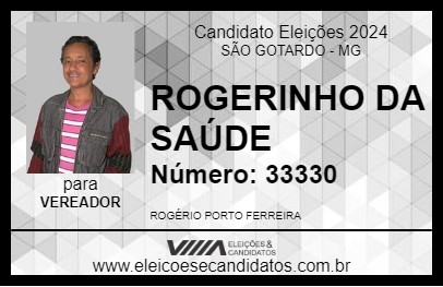 Candidato ROGERINHO DA SAÚDE 2024 - SÃO GOTARDO - Eleições