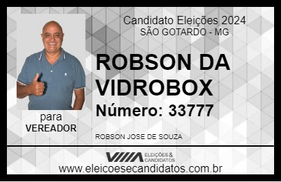 Candidato ROBSON DA VIDROBOX 2024 - SÃO GOTARDO - Eleições