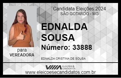 Candidato EDNALDA SOUSA 2024 - SÃO GOTARDO - Eleições