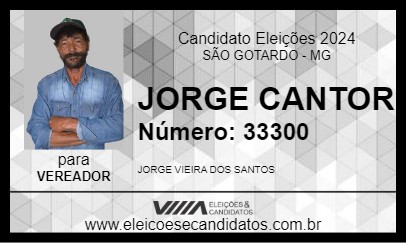 Candidato JORGE CANTOR 2024 - SÃO GOTARDO - Eleições