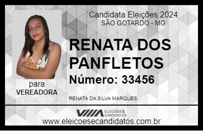 Candidato RENATA DOS PANFLETOS 2024 - SÃO GOTARDO - Eleições