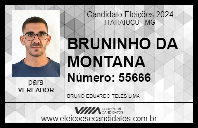 Candidato BRUNINHO DA MONTANA 2024 - ITATIAIUÇU - Eleições