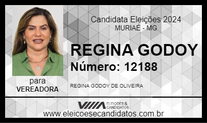 Candidato REGINA GODOY 2024 - MURIAÉ - Eleições