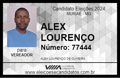 Candidato ALEX LOURENÇO 2024 - MURIAÉ - Eleições