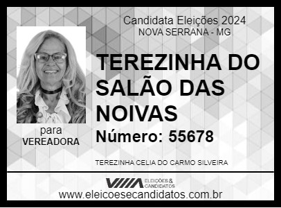 Candidato TEREZINHA DO SALÃO DAS NOIVAS 2024 - NOVA SERRANA - Eleições