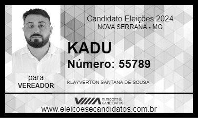 Candidato KADU 2024 - NOVA SERRANA - Eleições