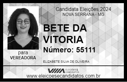 Candidato BETE DA VITORIA 2024 - NOVA SERRANA - Eleições