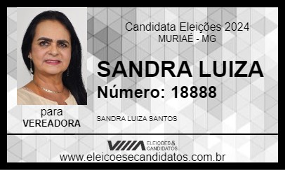 Candidato SANDRA LUIZA 2024 - MURIAÉ - Eleições