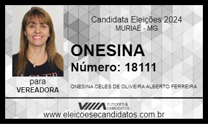 Candidato ONESINA 2024 - MURIAÉ - Eleições