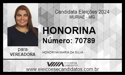 Candidato HONORINA 2024 - MURIAÉ - Eleições