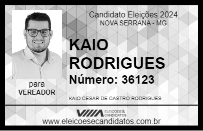 Candidato KAIO RODRIGUES 2024 - NOVA SERRANA - Eleições