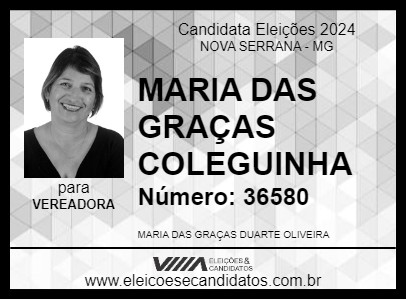 Candidato MARIA DAS GRAÇAS COLEGUINHA 2024 - NOVA SERRANA - Eleições