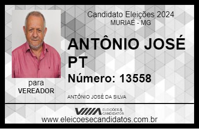 Candidato ANTÔNIO JOSÉ 2024 - MURIAÉ - Eleições