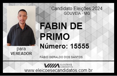 Candidato FABIN DE PRIMO 2024 - GOUVEIA - Eleições