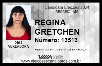 Candidato REGINA GRETCHEN 2024 - RECREIO - Eleições