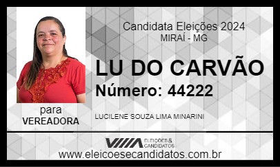 Candidato LU DO CARVÃO 2024 - MIRAÍ - Eleições