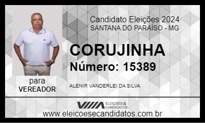 Candidato CORUJINHA 2024 - SANTANA DO PARAÍSO - Eleições