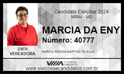 Candidato MARCIA DA ENY 2024 - MIRAÍ - Eleições