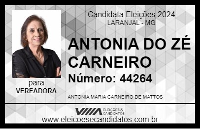 Candidato ANTONIA DO ZÉ CARNEIRO 2024 - LARANJAL - Eleições