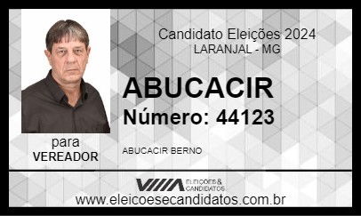 Candidato ABUCACIR 2024 - LARANJAL - Eleições