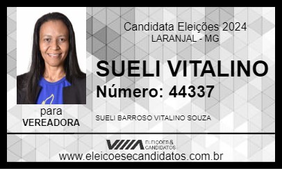 Candidato SUELI VITALINO 2024 - LARANJAL - Eleições