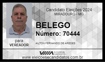 Candidato BELEGO 2024 - MIRADOURO - Eleições