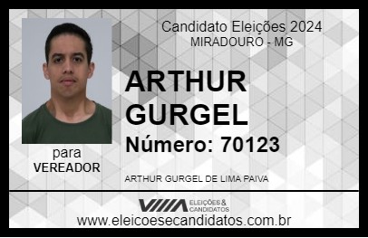 Candidato ARTHUR GURGEL 2024 - MIRADOURO - Eleições