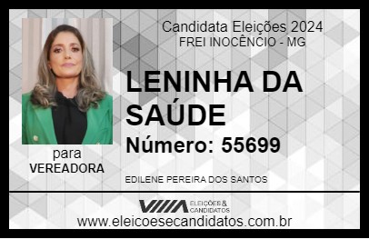 Candidato LENINHA DA SAÚDE 2024 - FREI INOCÊNCIO - Eleições