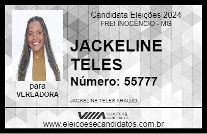 Candidato JACKELINE TELES 2024 - FREI INOCÊNCIO - Eleições