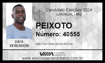 Candidato PEIXOTO 2024 - LARANJAL - Eleições