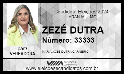 Candidato ZEZÉ DUTRA 2024 - LARANJAL - Eleições