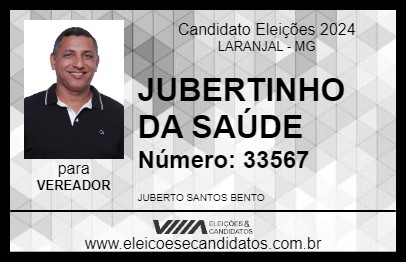 Candidato JUBERTINHO DA SAÚDE 2024 - LARANJAL - Eleições